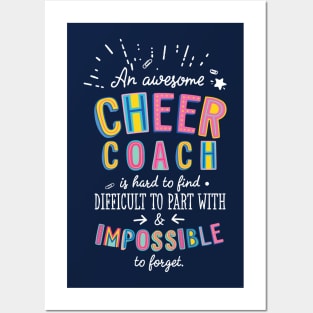 An awesome Cheer Coach Gift Idea - Impossible to Forget Quote Posters and Art